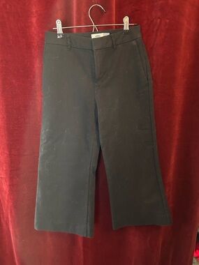 Old Navy Black Wide-Leg Cropped Trousers